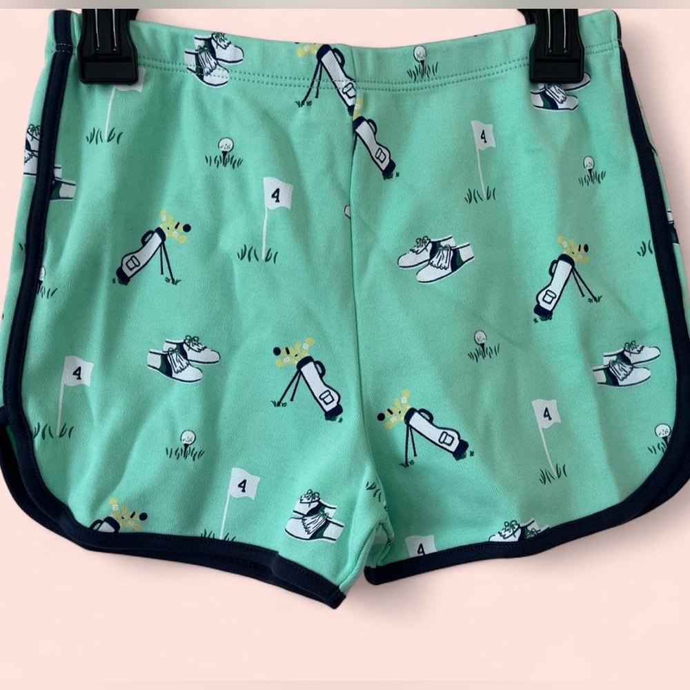 TBBC Girls Size 8 Pima Cotton Preppy Pull On Golf Themed Shorts NWT
